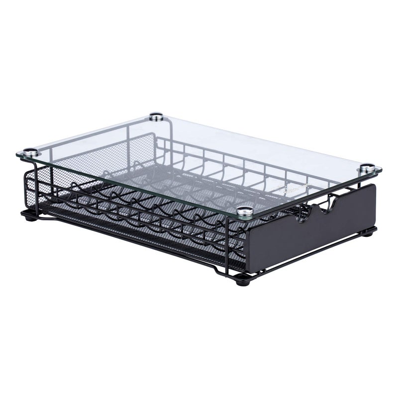 Rice rat Vertuo Capsule Holder Drawer for Nespresso With Glass For Cabinet Vertuoline Pod Storage Rack For Counter (Class-40 Pods) - Image 3